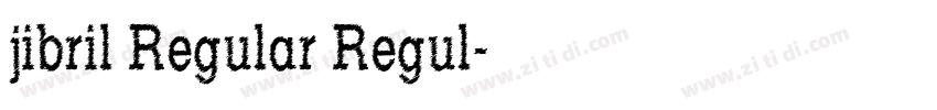 jibril Regular Regul字体转换